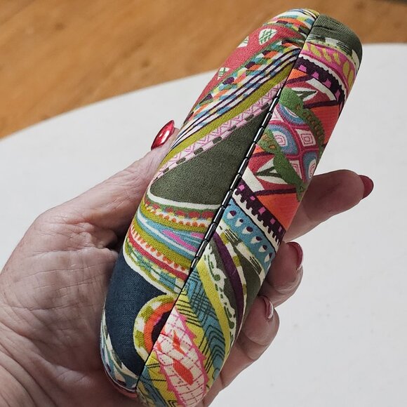 Vera Bradley Clamshell Sunglasses Case Hard Shell HEIRLOOM PAISLEY Retired - Picture 5 of 5